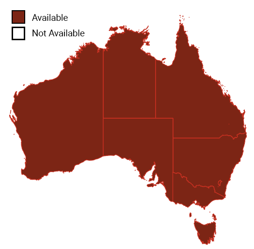Map of data recovery in Australia