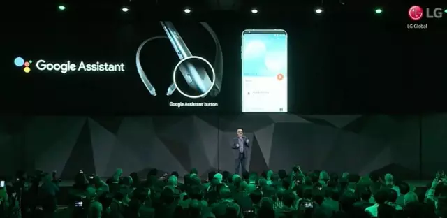 LG Tone Wireless Headset with Google Assistant Button