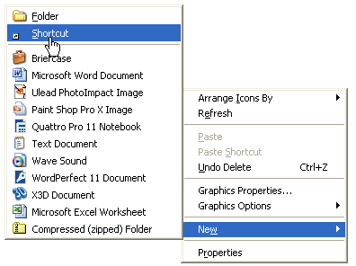 Shortcut Screen 1