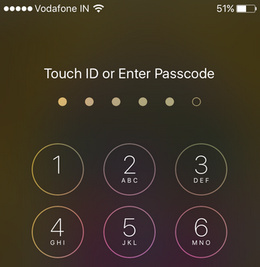 iPhone - Six passcode