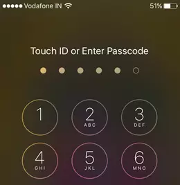 iPhone - Six passcode
