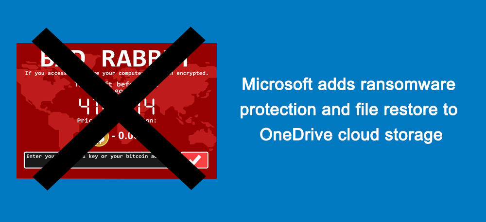 Microsoft adds ransomware protection and file restore to OneDrive cloud storage