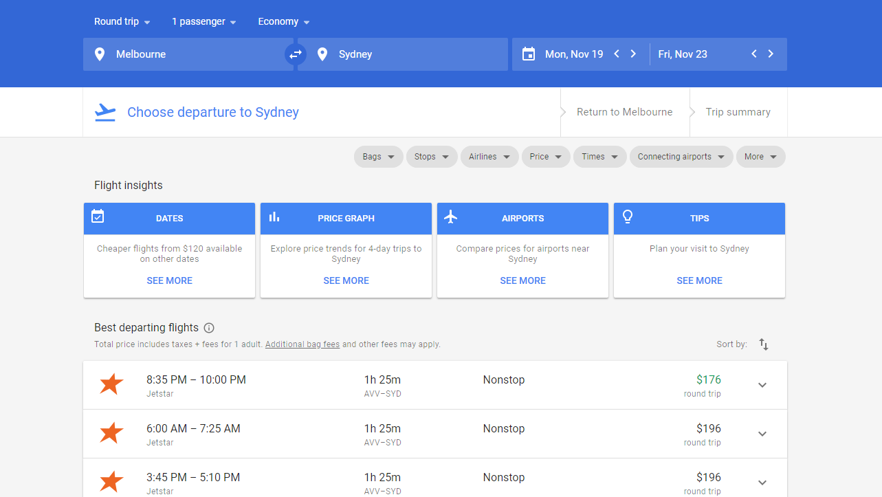 Google Flights - Best Flights Results