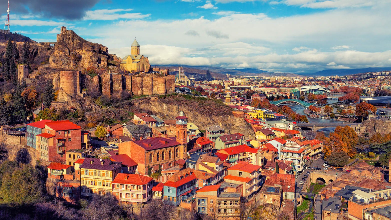 Narikala Fortress in Tbilisi city in Georgia