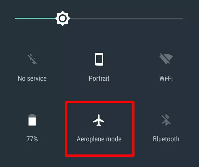 Airport mode - Android