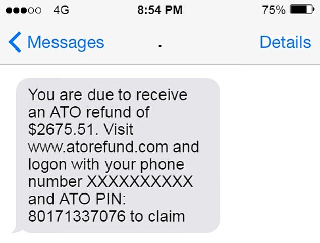 ATO scam example